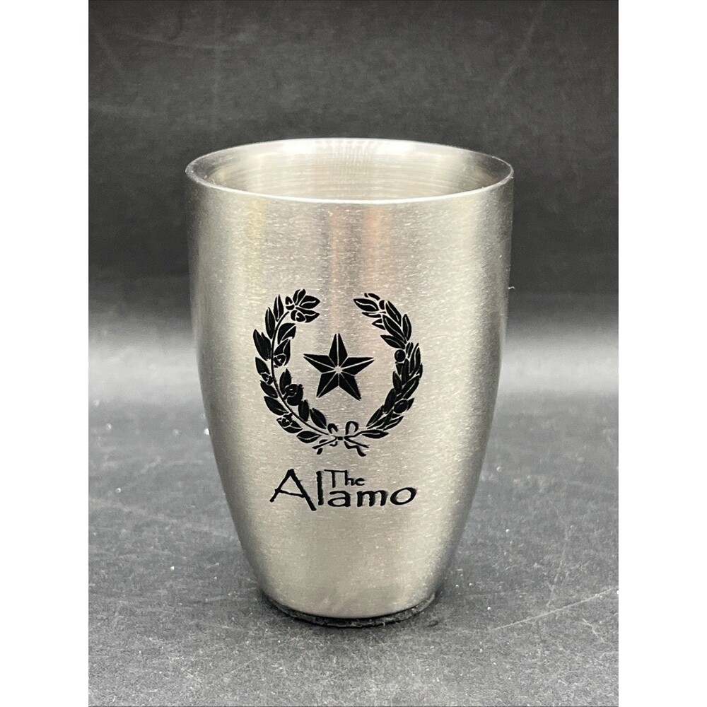 The Alamo Shot Glass Stainless Steel Souvenir San Antonio Texas Gift￼